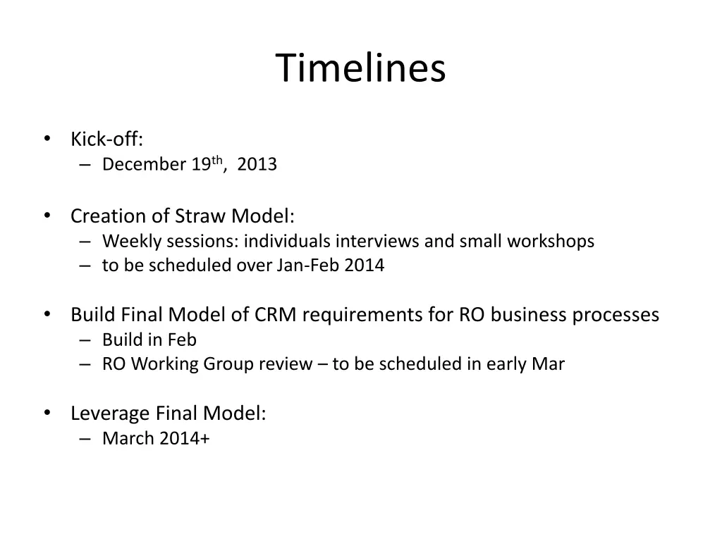 timelines