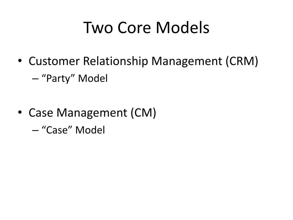 two core models