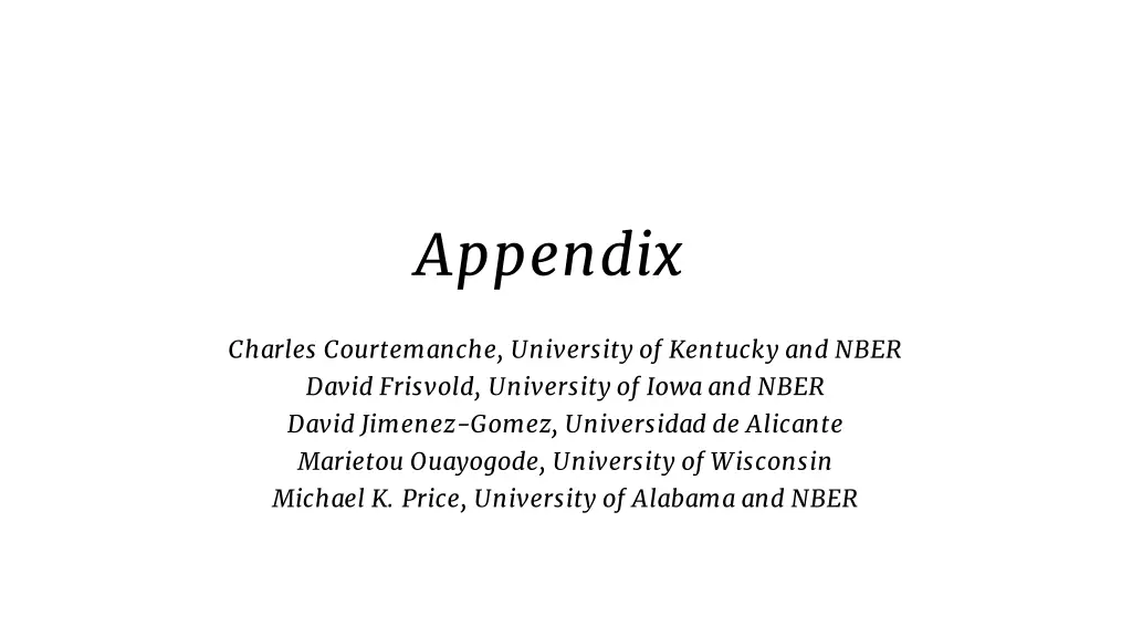 appendix