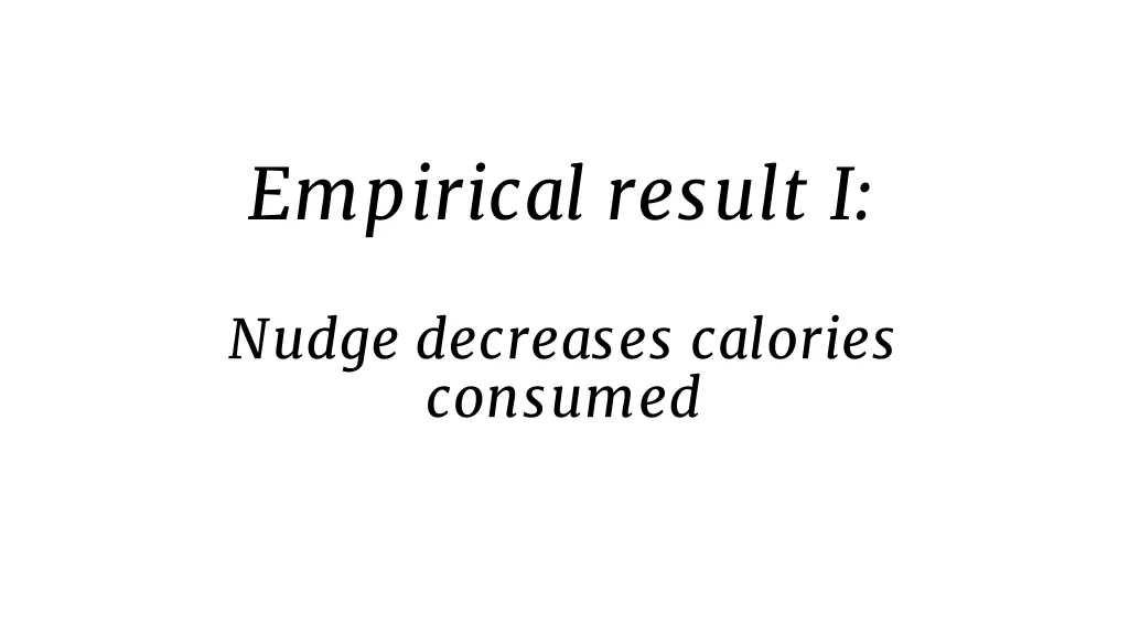 empirical result i