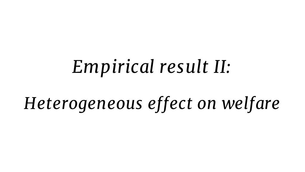 empirical result ii