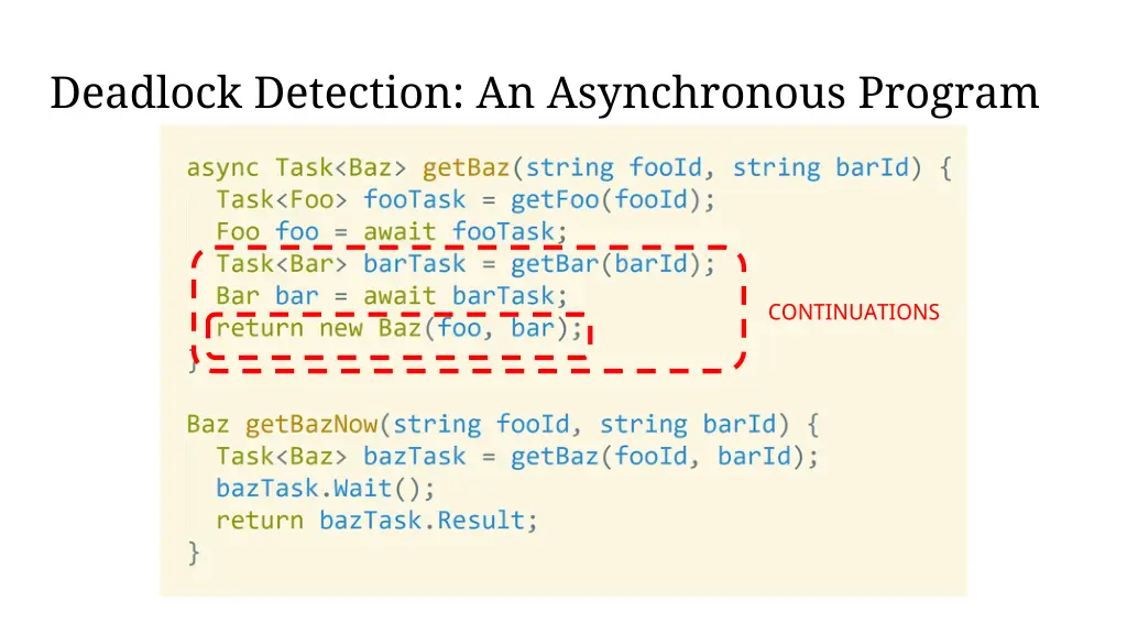 deadlock detection an asynchronous program 1