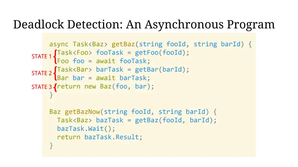 deadlock detection an asynchronous program 2