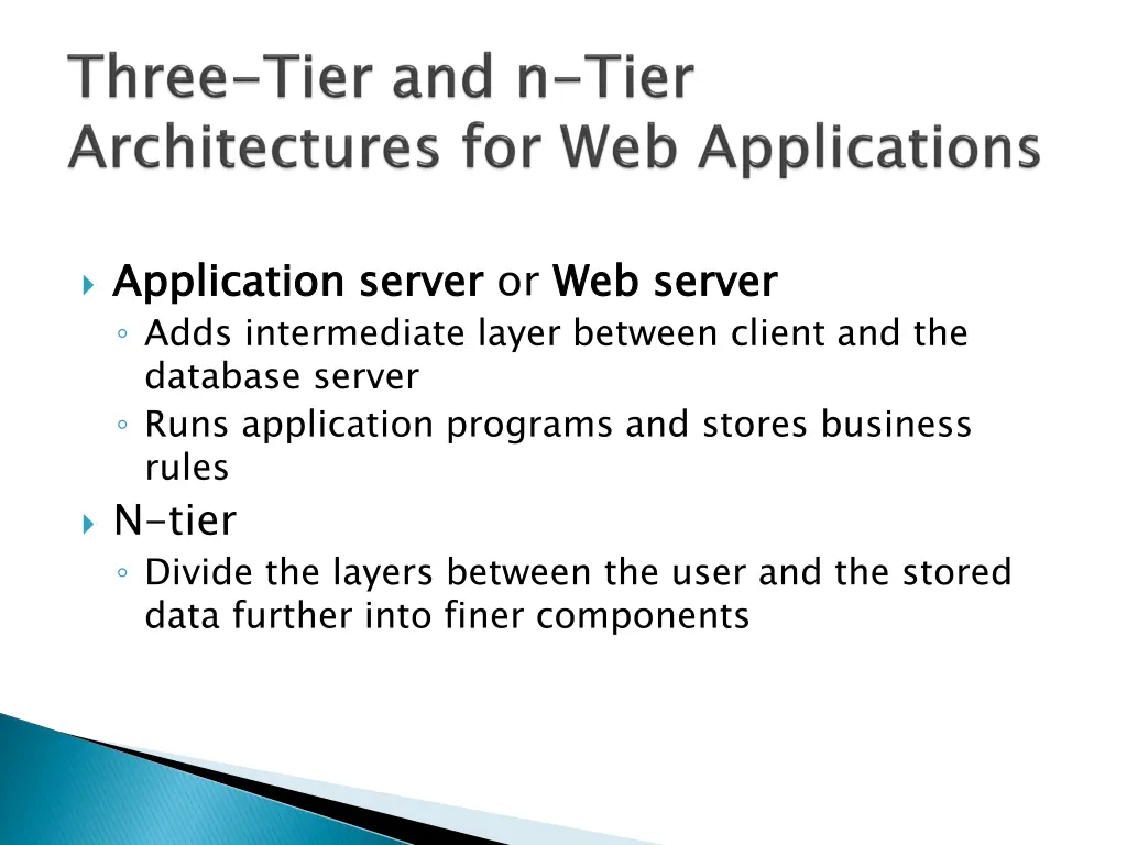 application server adds intermediate layer