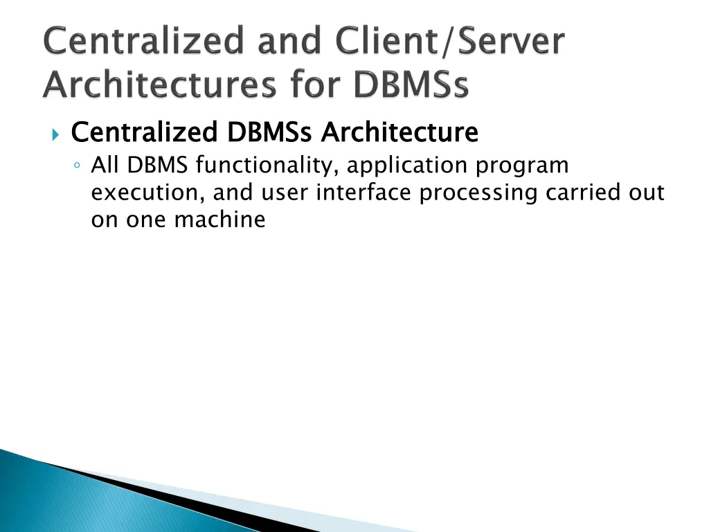 centralized dbmss architecture all dbms