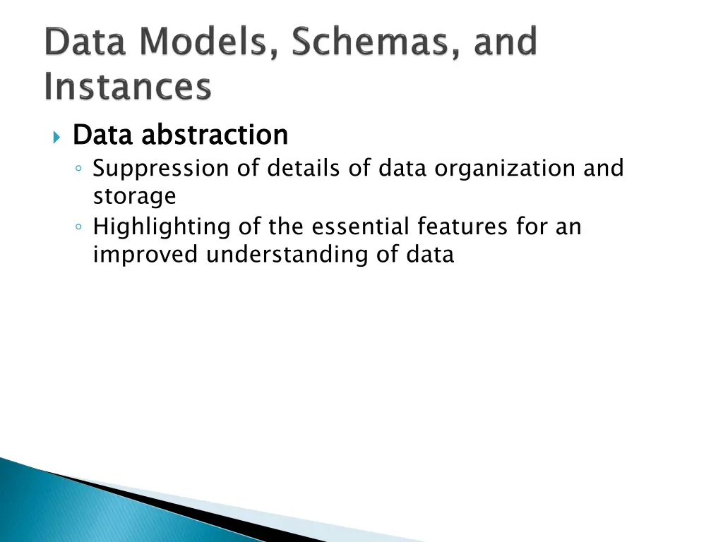 data abstraction suppression of details of data