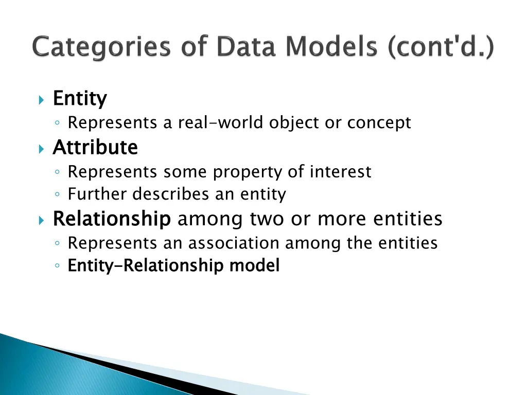 entity represents a real world object or concept