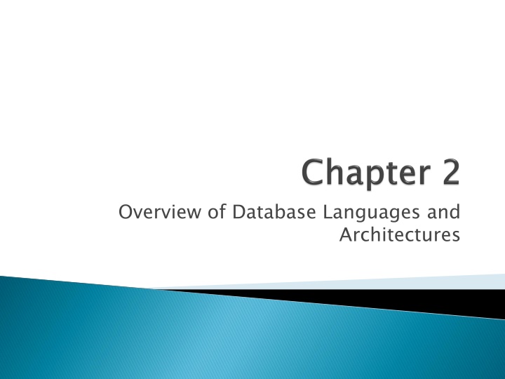 overview of database languages and