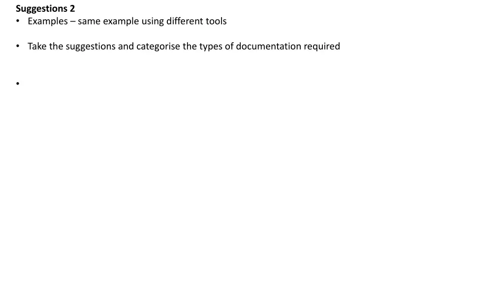 suggestions 2 examples same example using