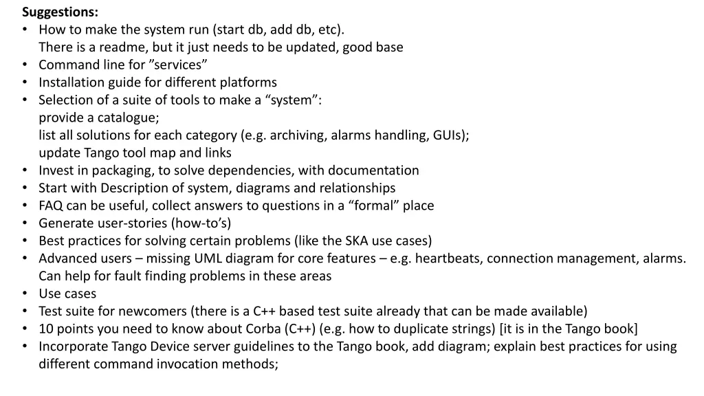 suggestions how to make the system run start