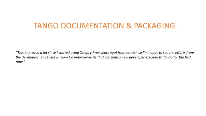 tango documentation packaging