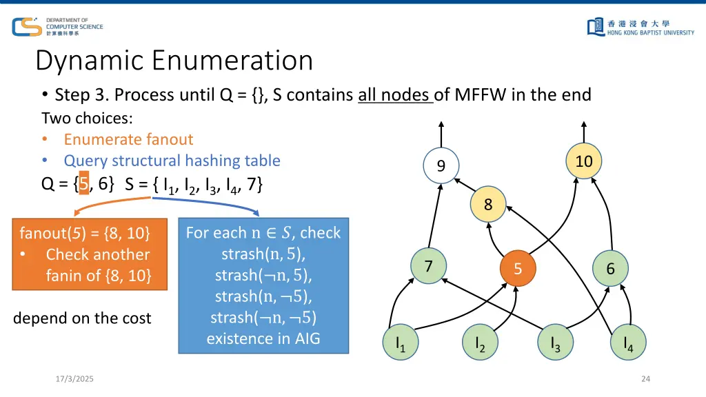 dynamic enumeration step 3 process until 10
