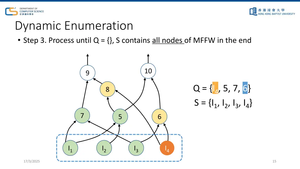 dynamic enumeration step 3 process until 3