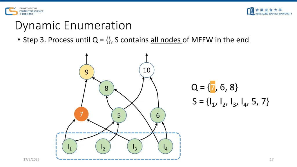 dynamic enumeration step 3 process until 5