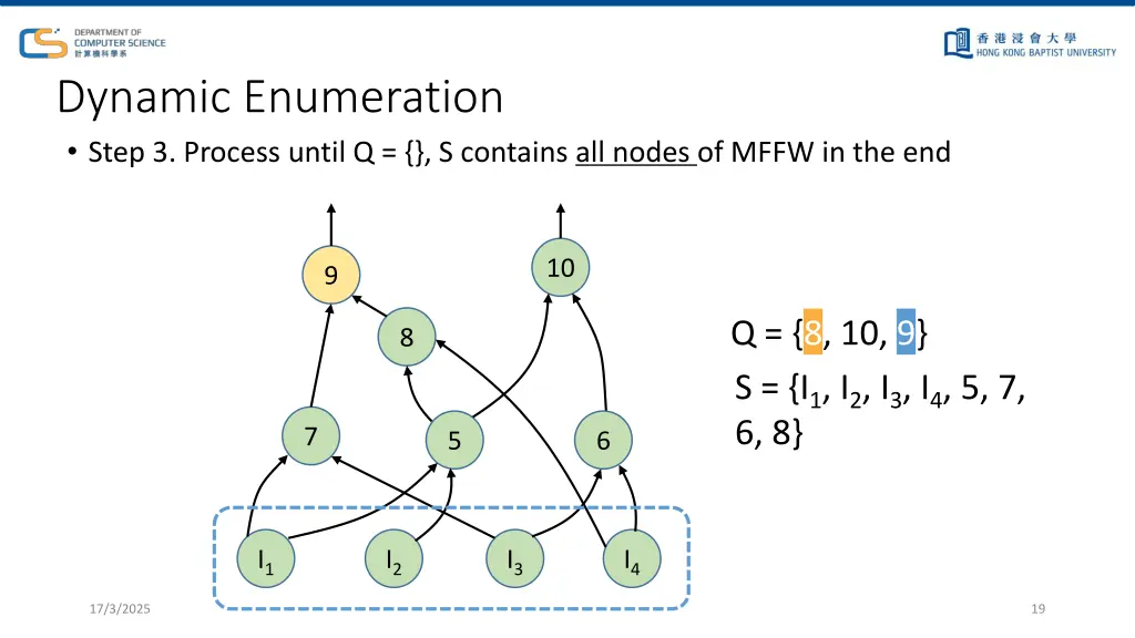 dynamic enumeration step 3 process until 7