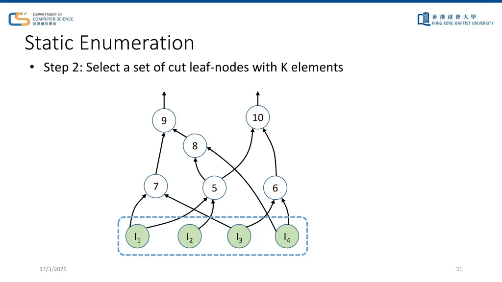 static enumeration step 2 select