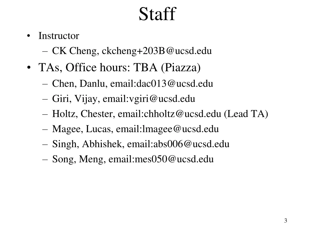 staff