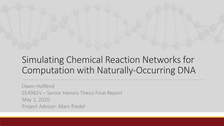 simulating chemical reaction networks