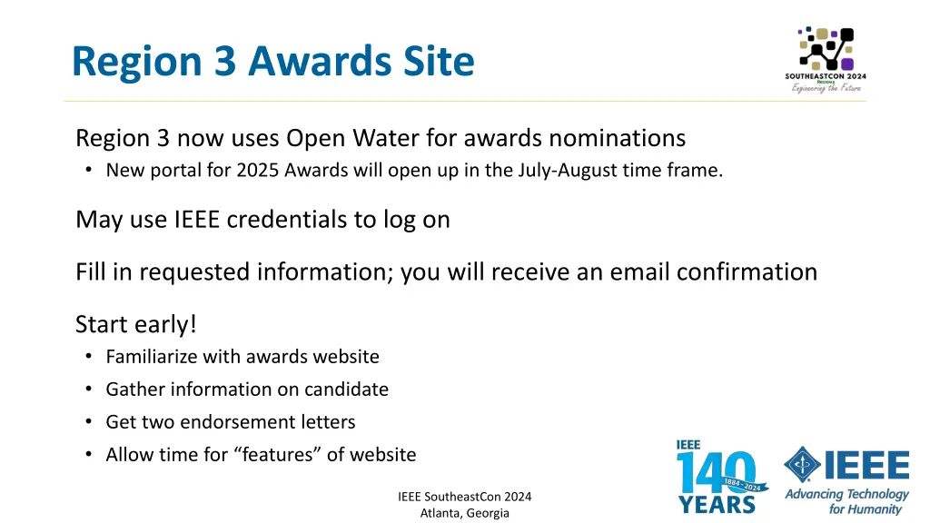 region 3 awards site