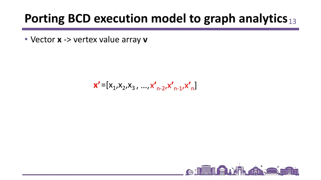porting bcd execution model to graph analytics