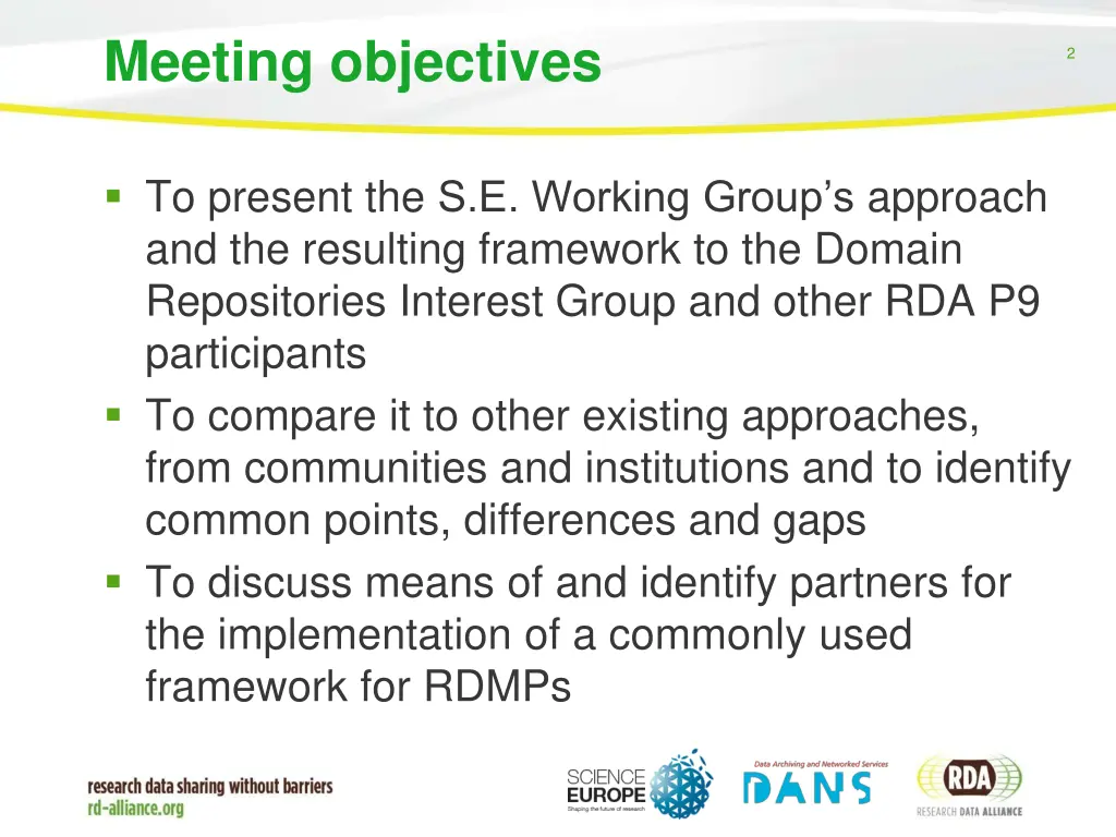 meeting objectives