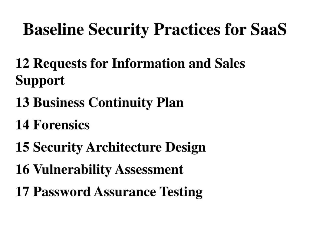 baseline security practices for saas 2