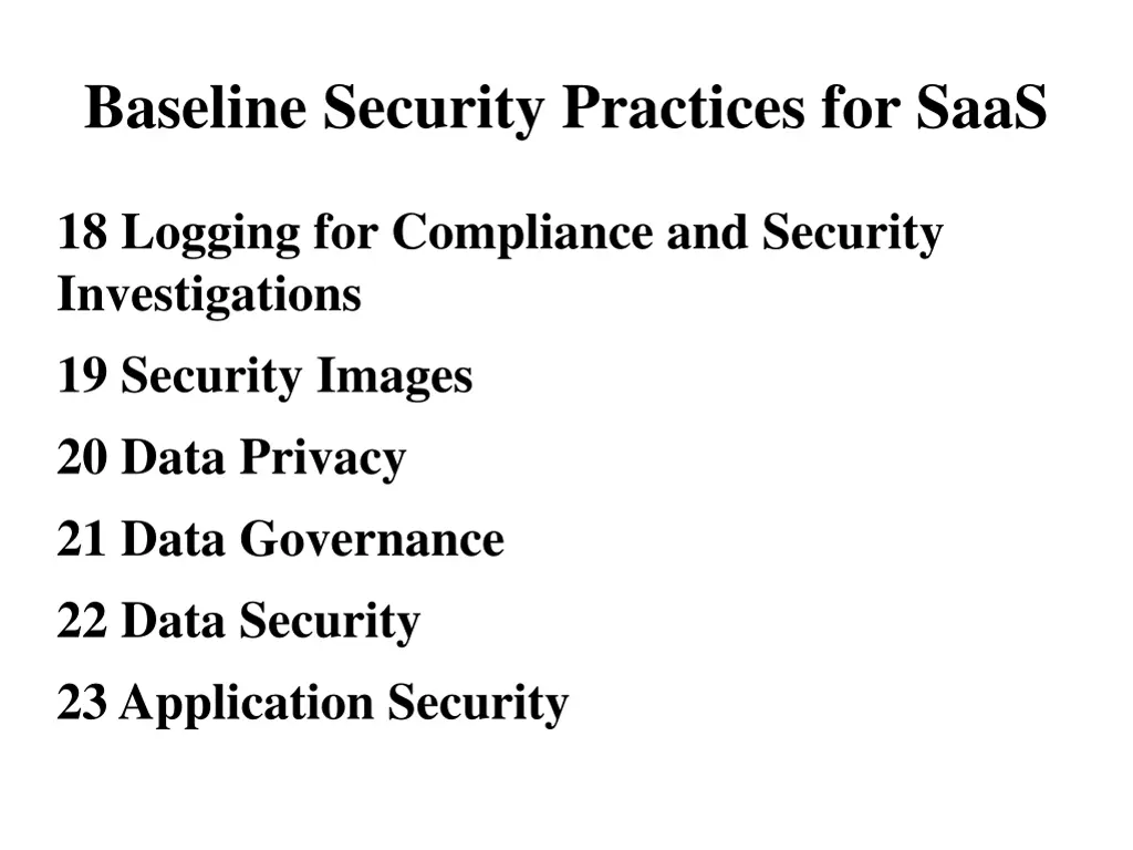 baseline security practices for saas 3