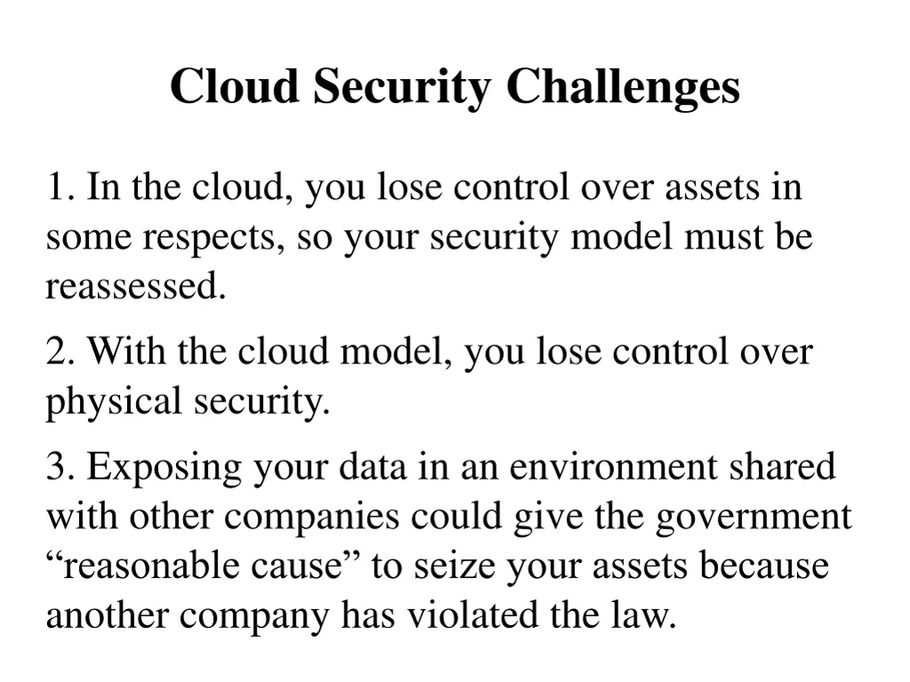 cloud security challenges