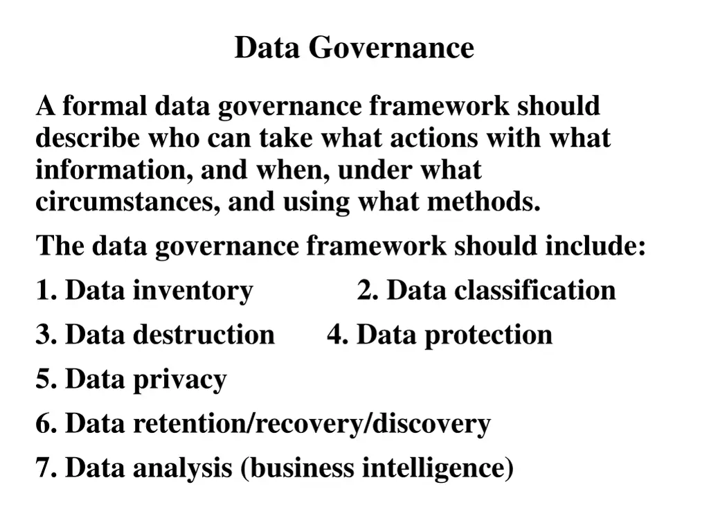 data governance