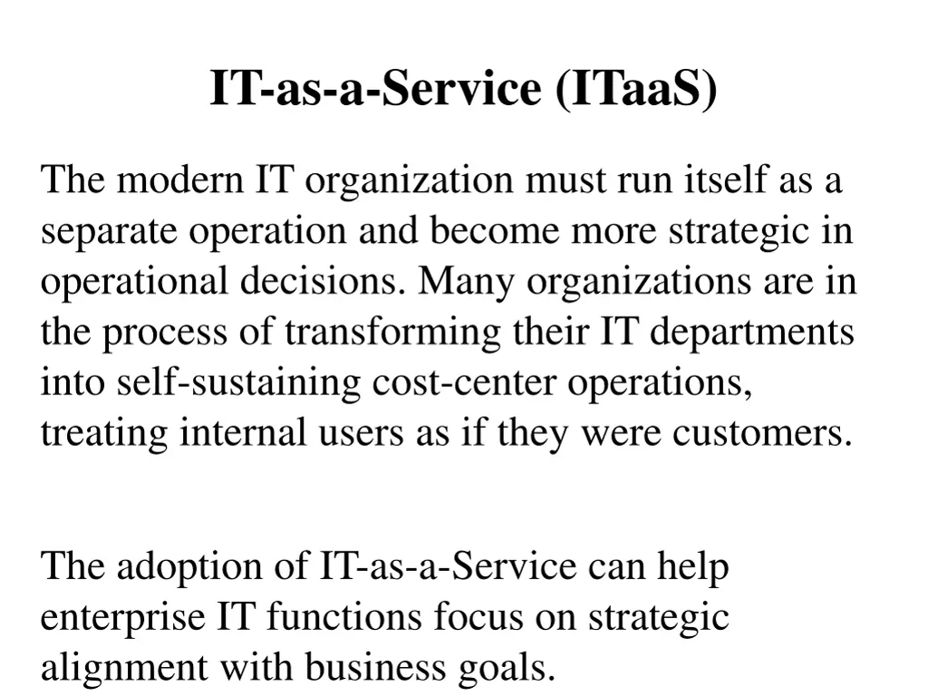 it as a service itaas