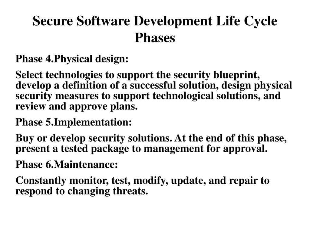 secure software development life cycle phases 1