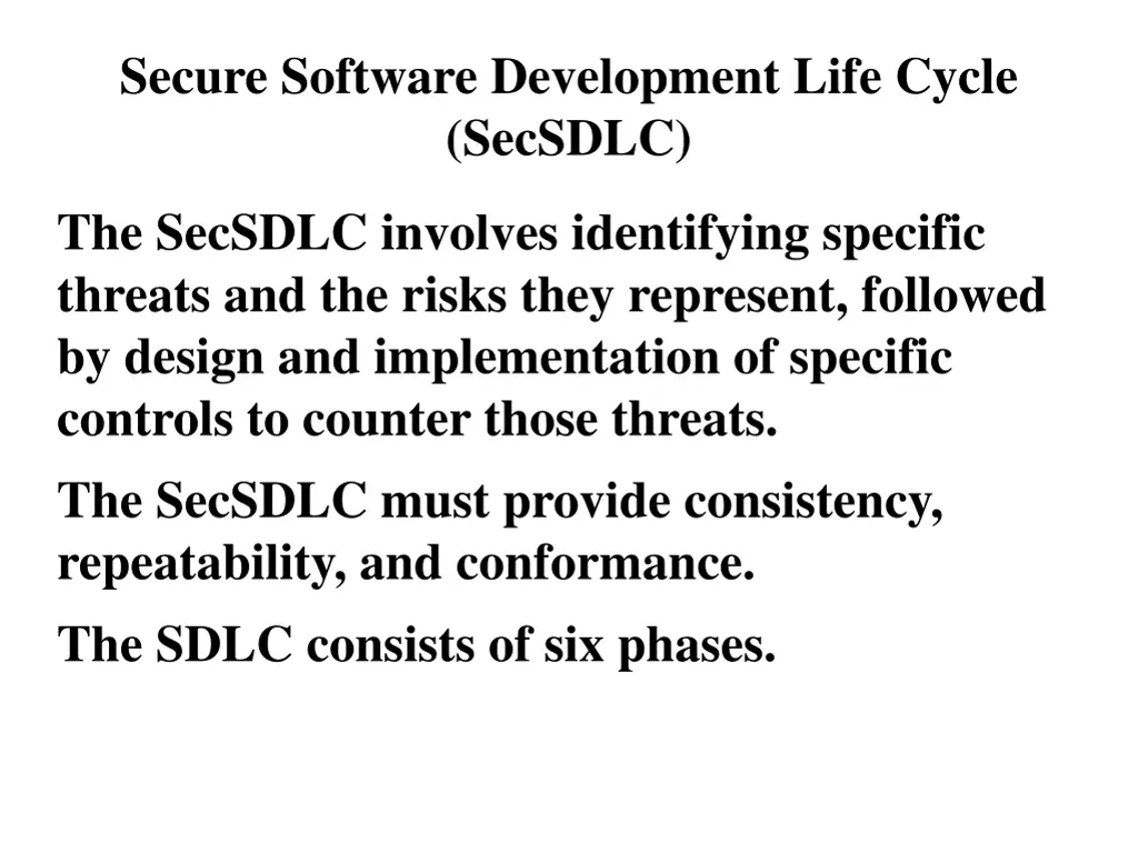 secure software development life cycle secsdlc