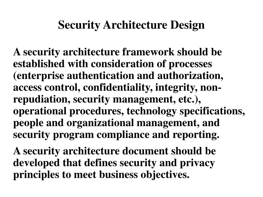 security architecture design