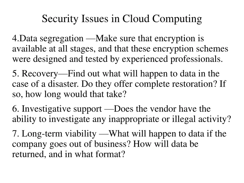 security issues in cloud computing 1