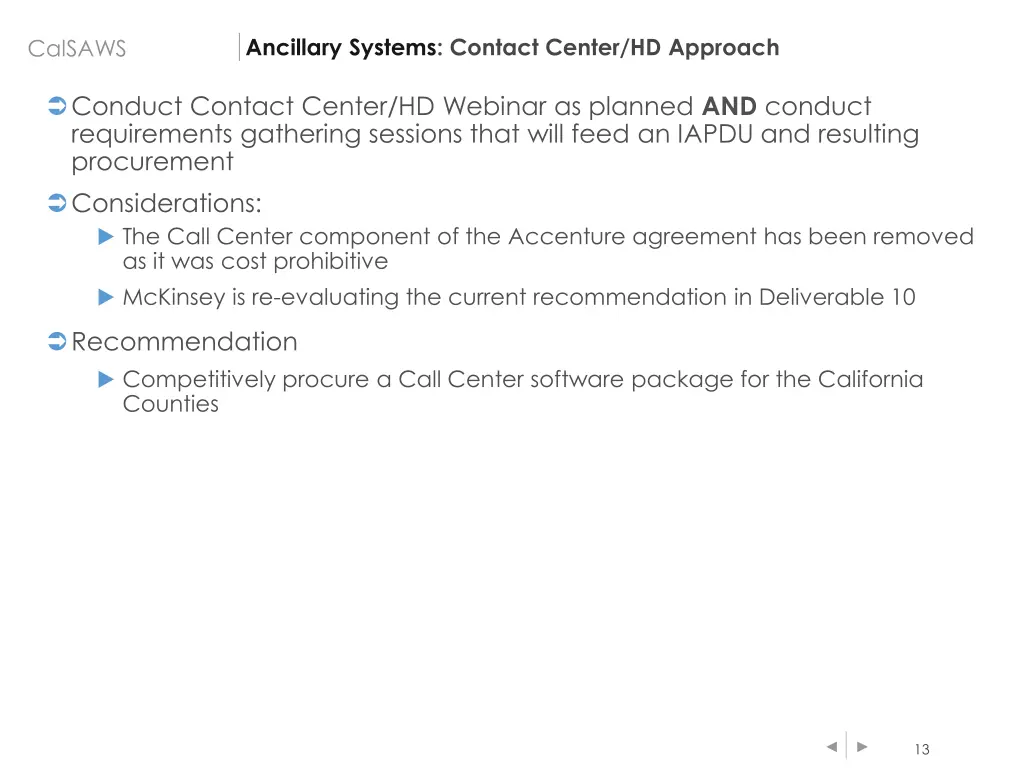ancillary systems contact center hd approach
