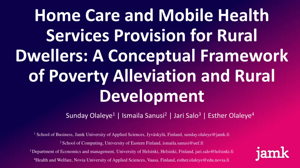 home care and mobile health services provision