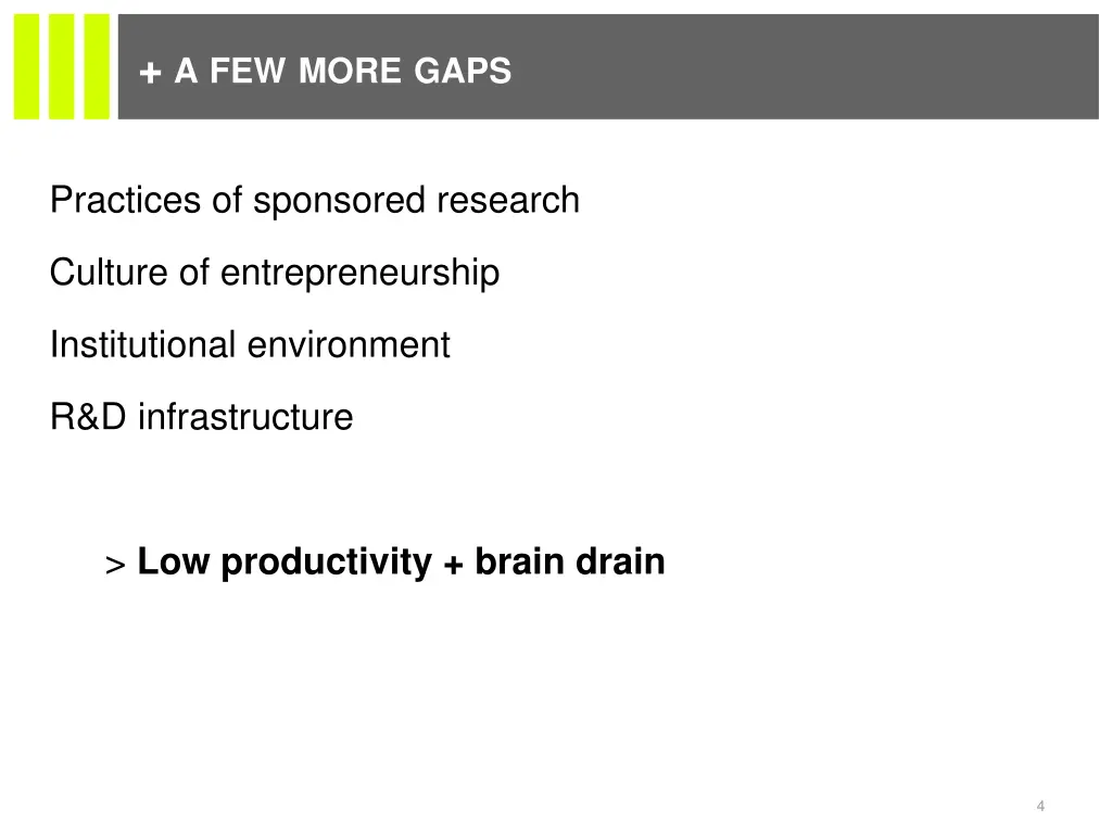 a few more gaps