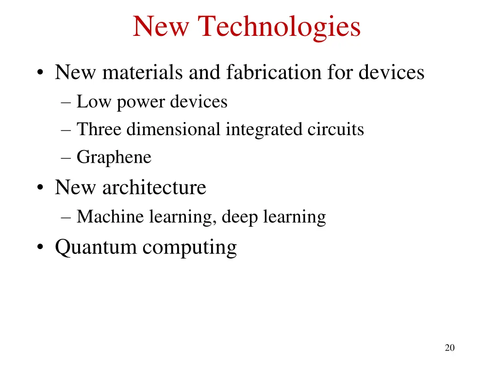 new technologies