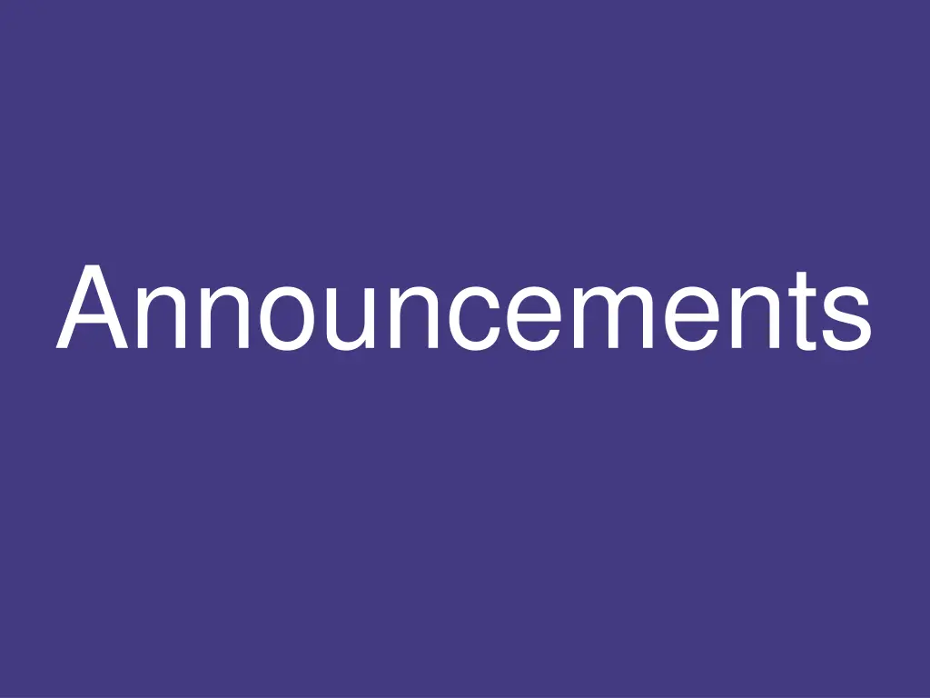 announcements 2