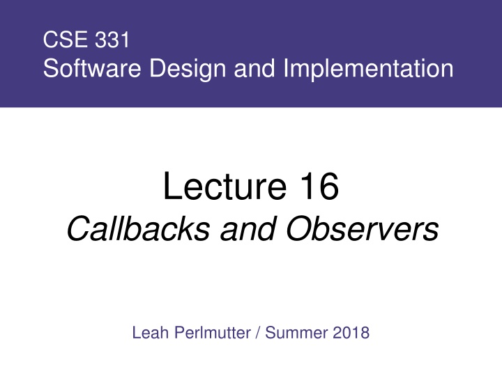 cse 331 software design and implementation