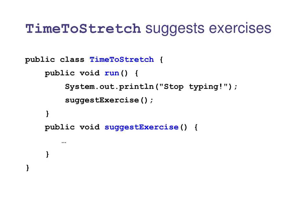 timetostretch suggests exercises