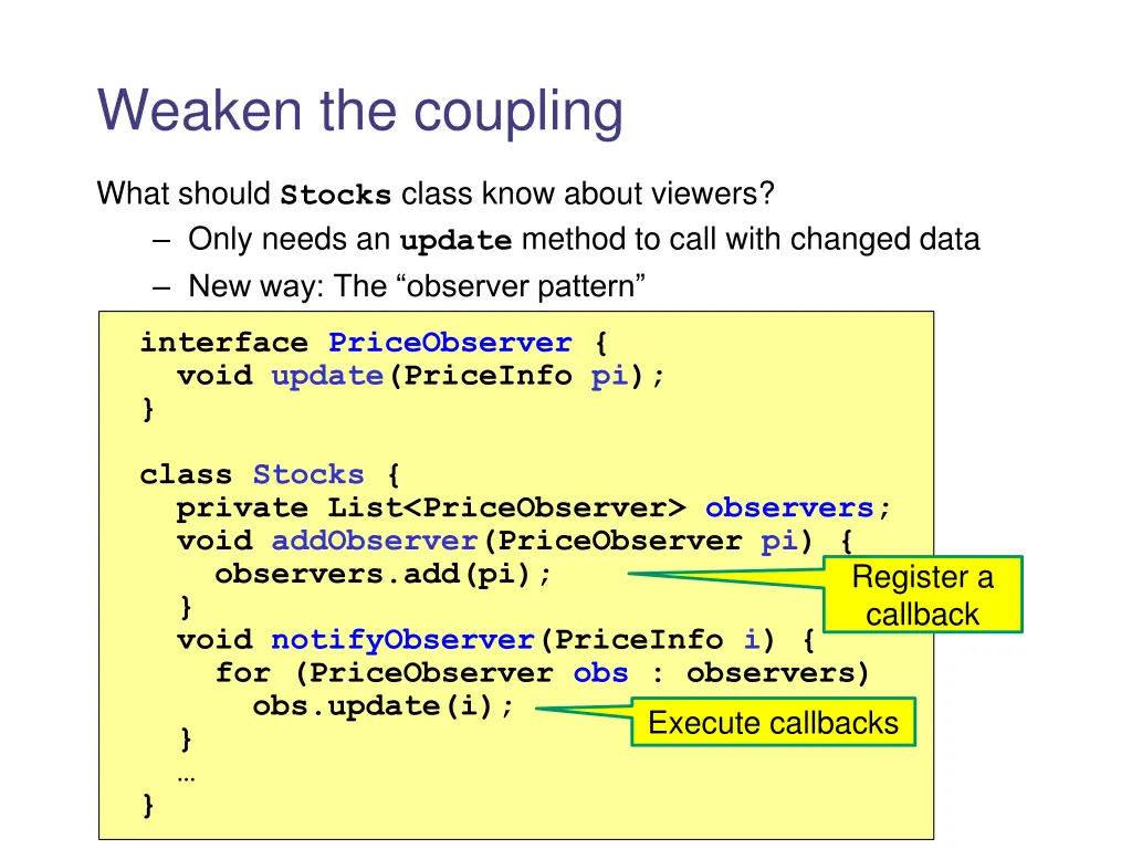 weaken the coupling 1