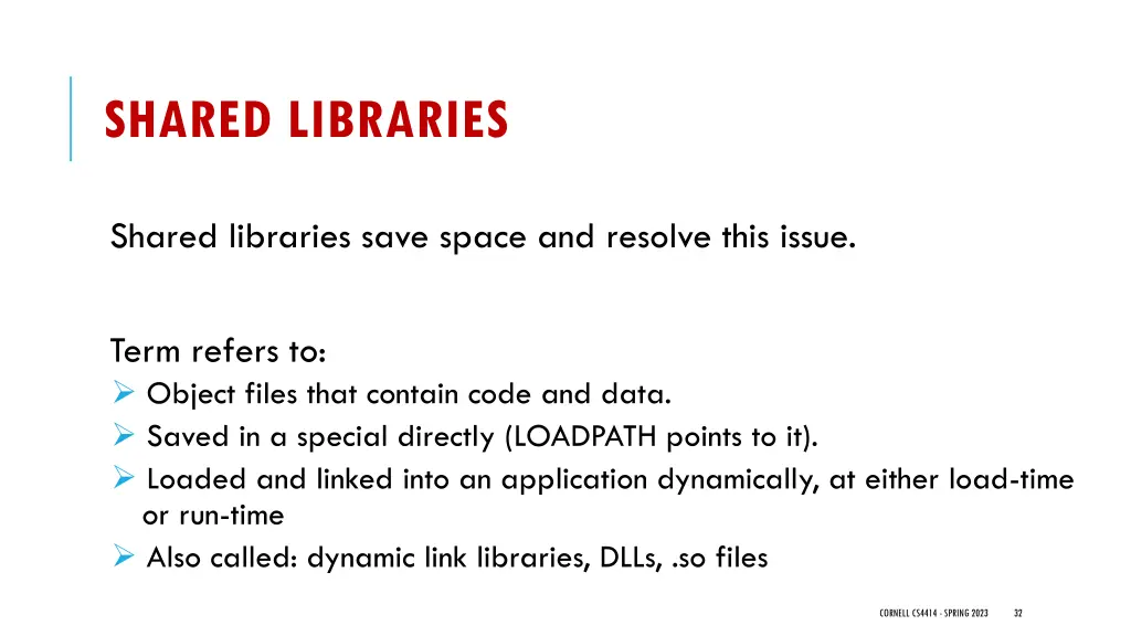 shared libraries 1