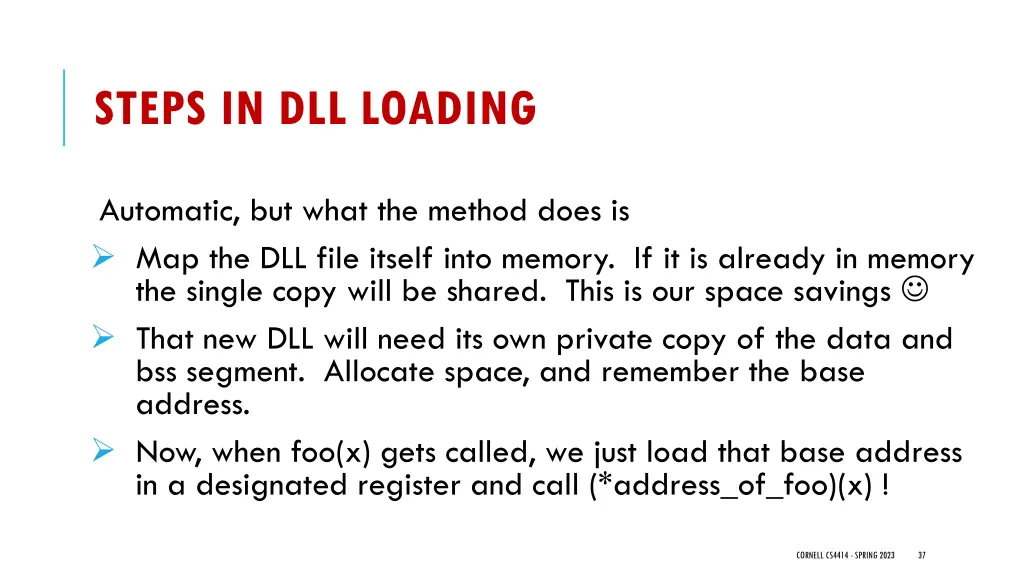 steps in dll loading