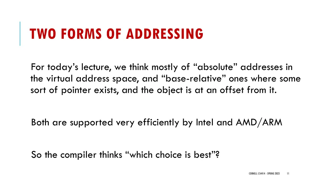 two forms of addressing