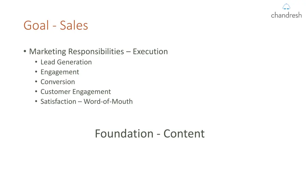 goal sales