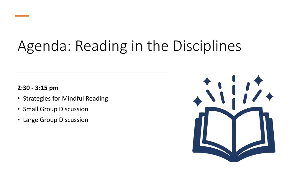 agenda reading in the disciplines