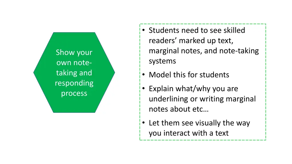 students need to see skilled readers marked