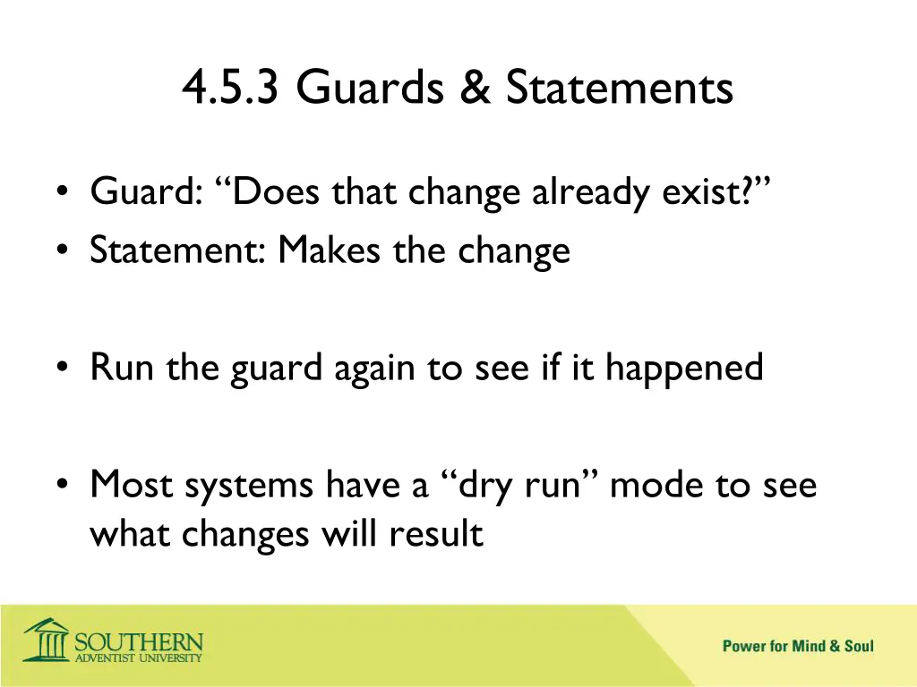 4 5 3 guards statements