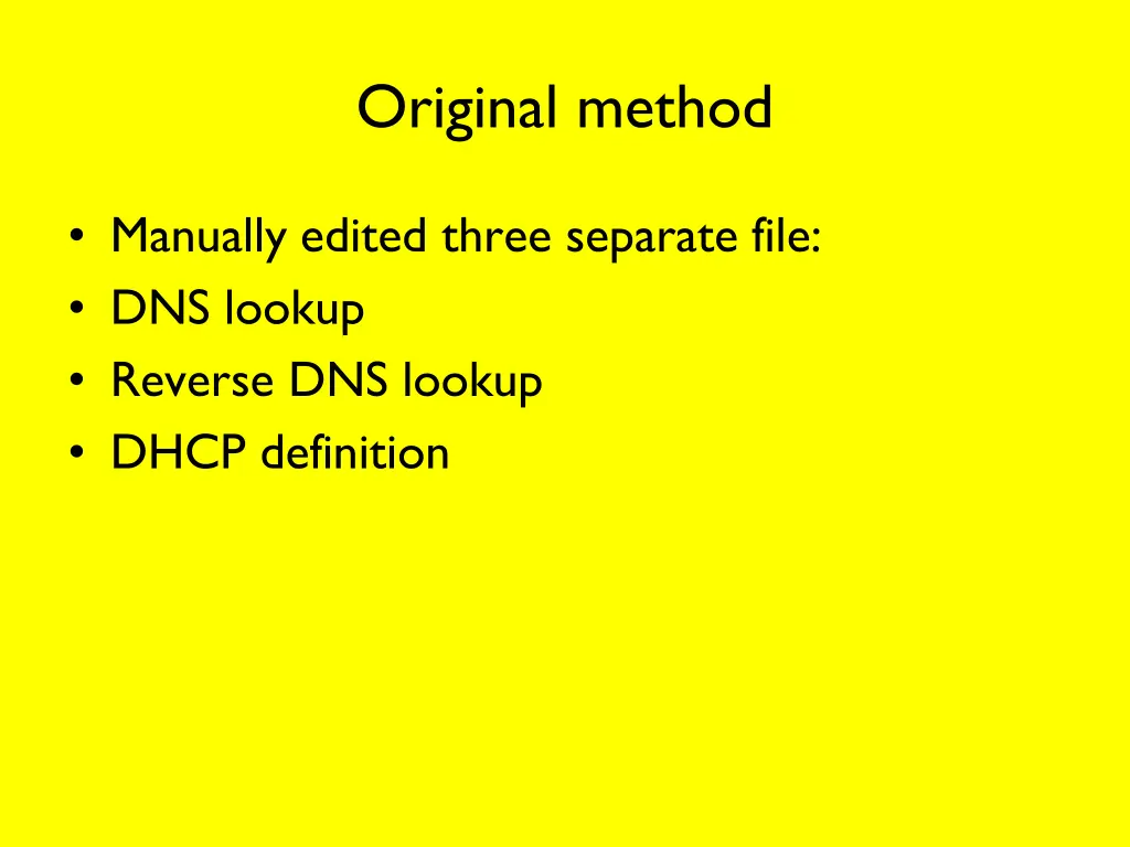original method